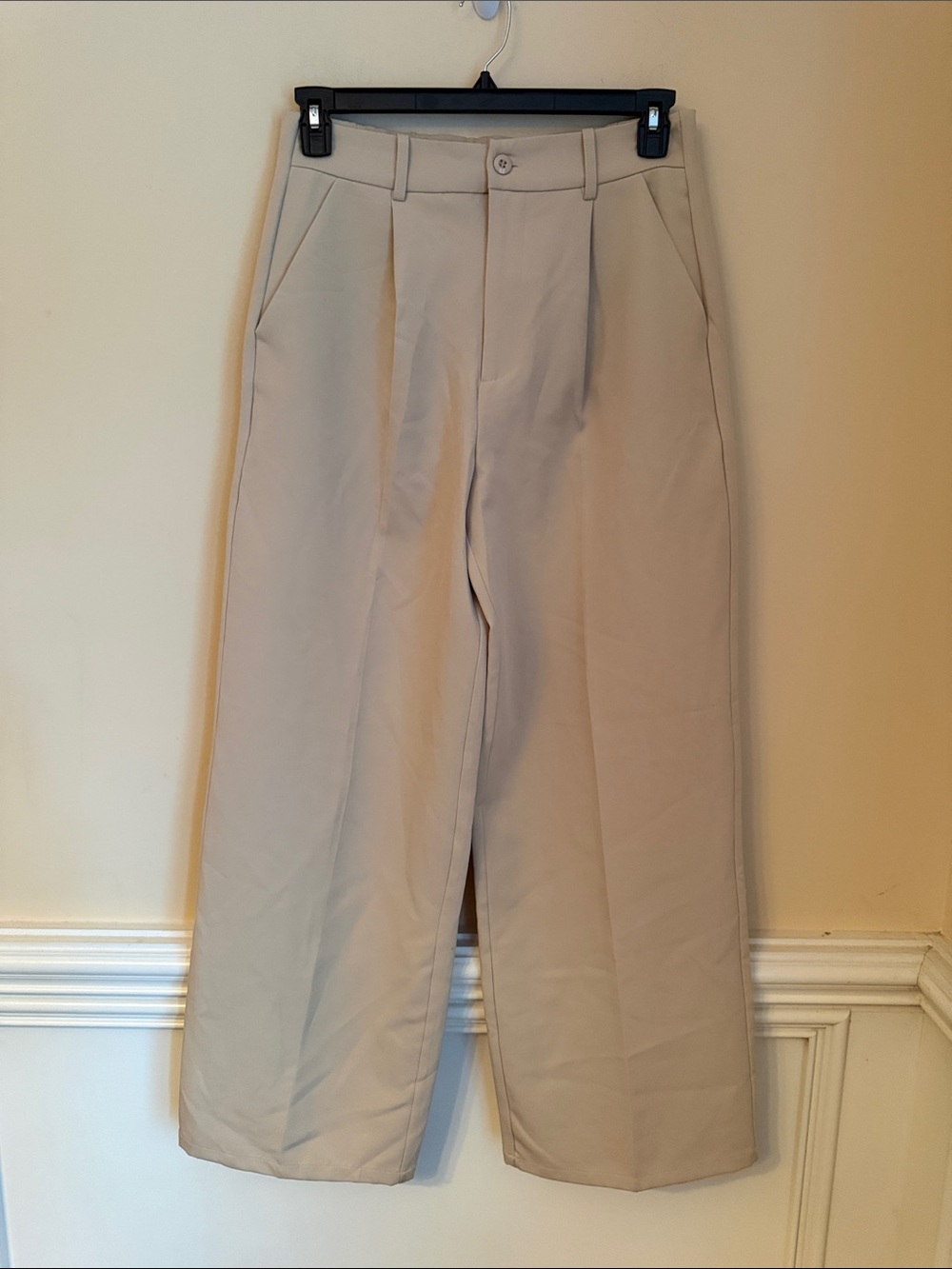 Madden NYC Beige Wide-Leg Dress Pants Trousers Size Large